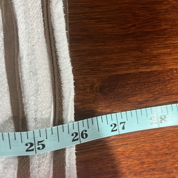 Alfred Dunner Womens Top Chocolate Brown Cream XL Pullover Beading Stripes Flaw - Picture 11 of 11